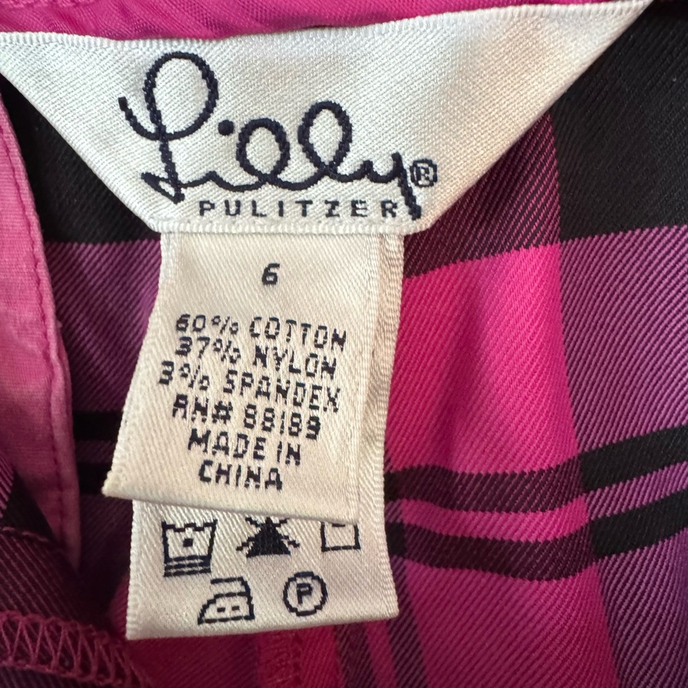 Lilly Pulitzer Pink and Green Plaid Pants - Picture 8 of 8
